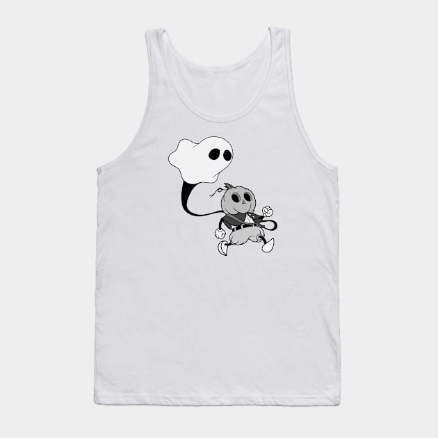 Clyde's on the Move! Black & White Tank Top by Haley Manchon